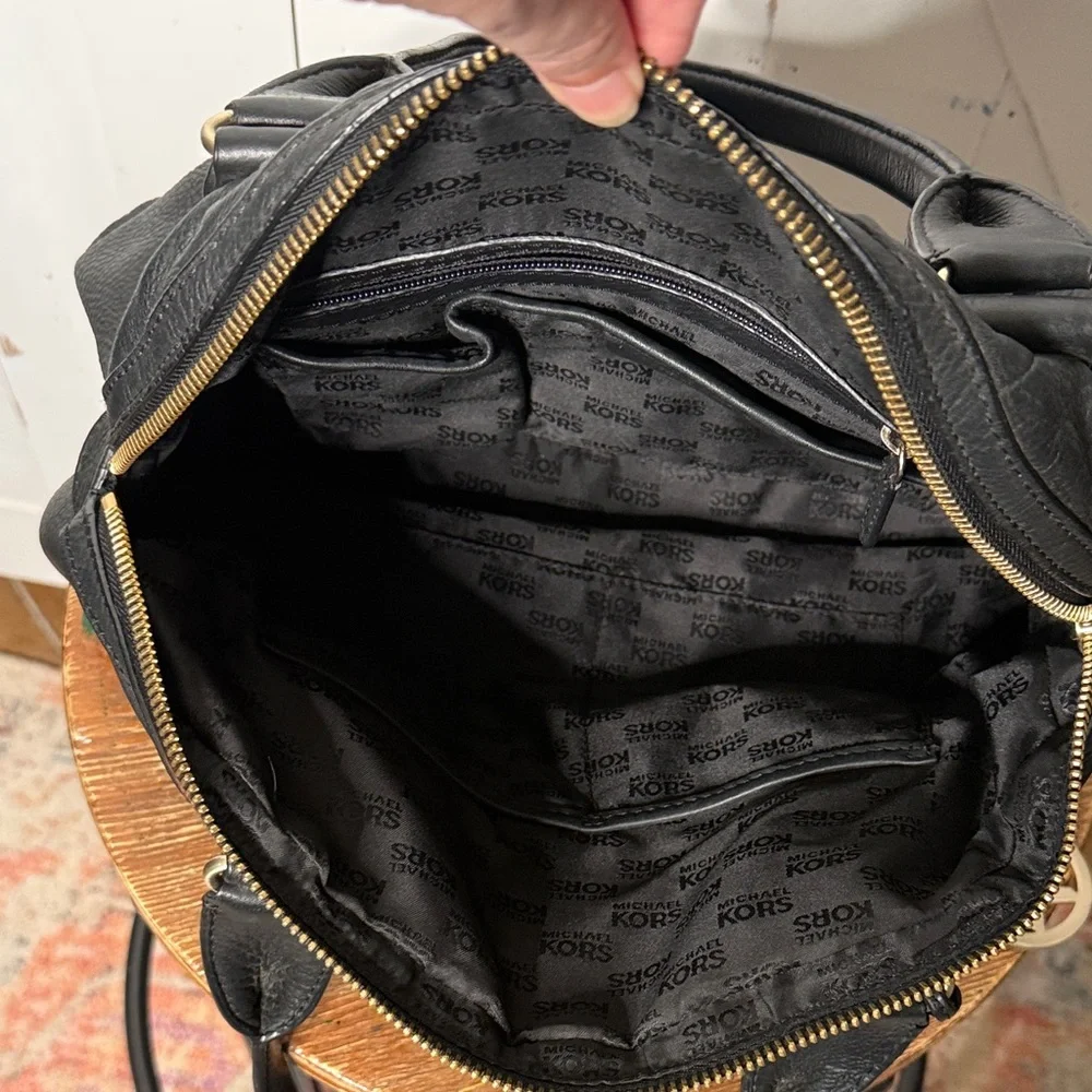 Michael Kors Astor Hobo Black Leather Shoulder Bag